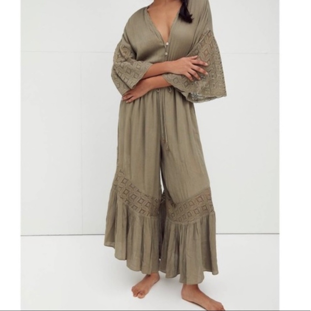 Free People Angela Jumpsuit - Willow